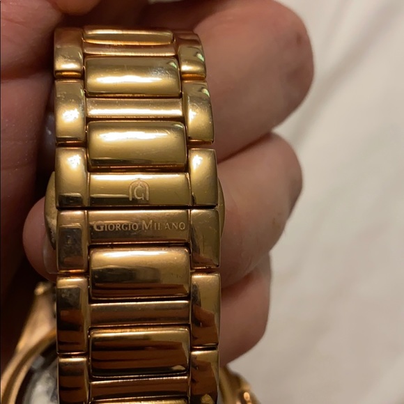 George Milano Stainless steel rose gold watch